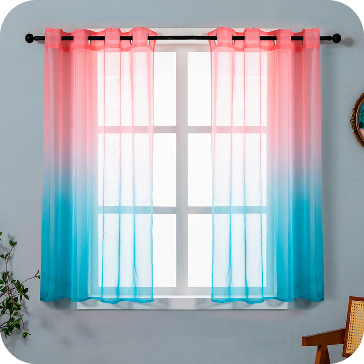 TENDA OLÉRON FILTRANTE SFUMATA ROSA-CELESTE 1 PANNELLO 140X140CM