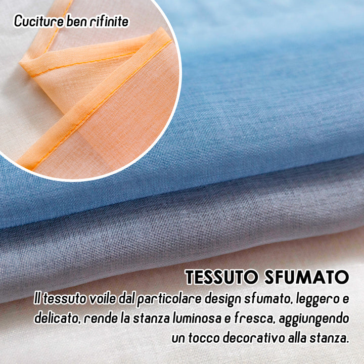 TENDA OLÉRON FILTRANTE SFUMATA GIALLO-GRIGIO 1 PANNELLO 140X240CM