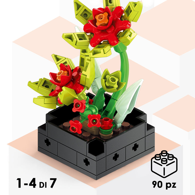 CUBIX COSTRUZIONI PIANTE GRASSE CON VASO