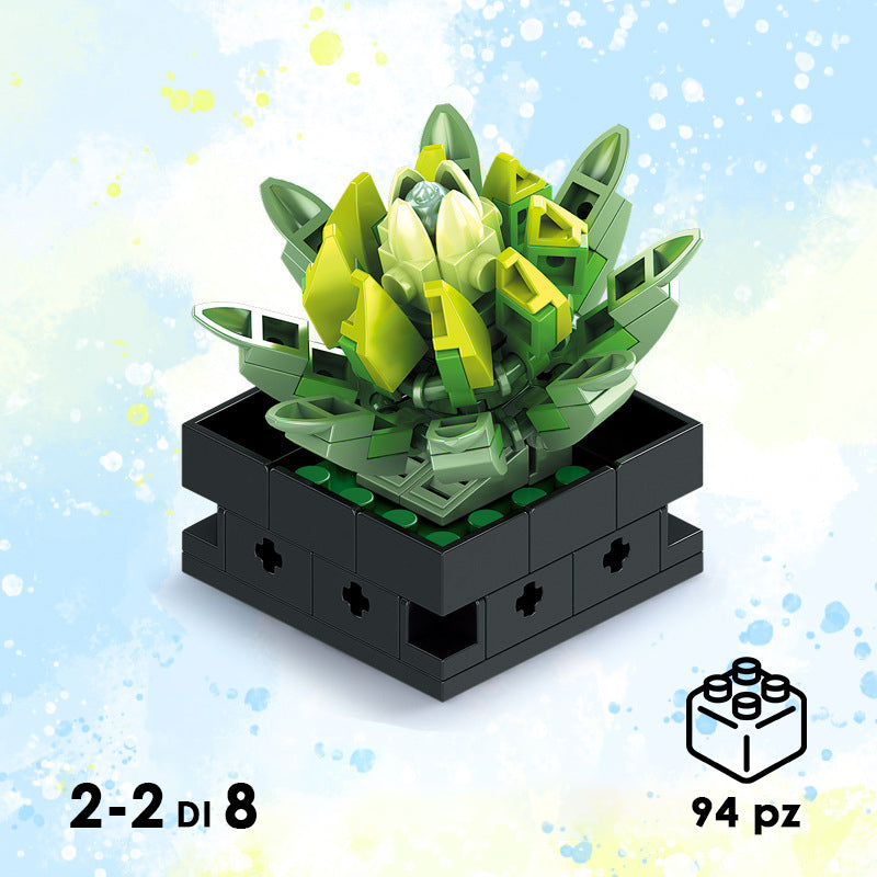 CUBIX COSTRUZIONI PIANTE GRASSE CON VASO