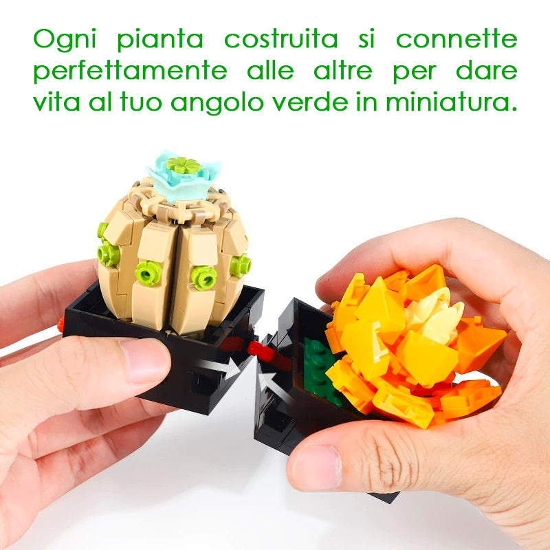 CUBIX COSTRUZIONI PIANTE GRASSE CON VASO