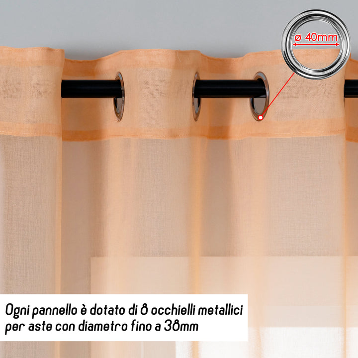 TENDA OLÉRON FILTRANTE SFUMATA GIALLO-GRIGIO 1 PANNELLO 140X275CM