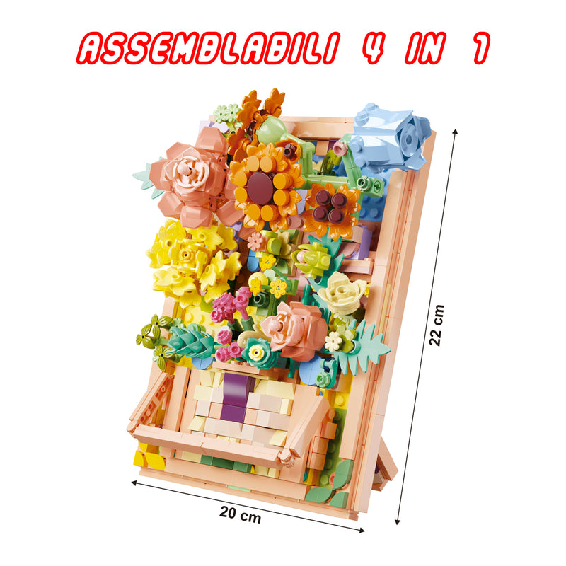 CUBIX COSTRUZIONI CORNICE CON FIORI 4 IN 1