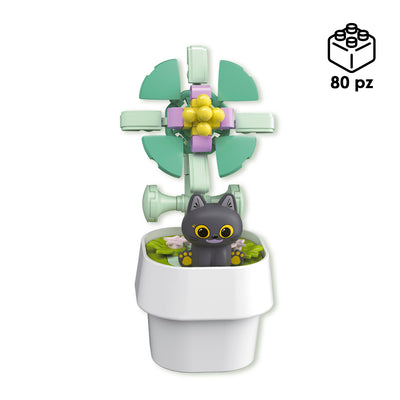 CUBIX COSTRUZIONI FIORE CON GATTINO