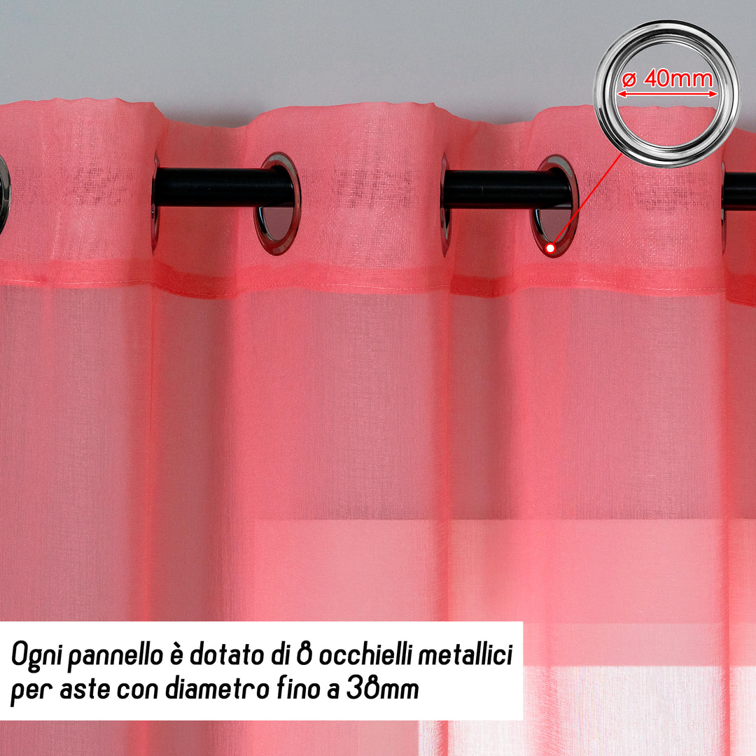 TENDA OLÉRON FILTRANTE SFUMATA ROSA-CELESTE 1 PANNELLO 140X275CM