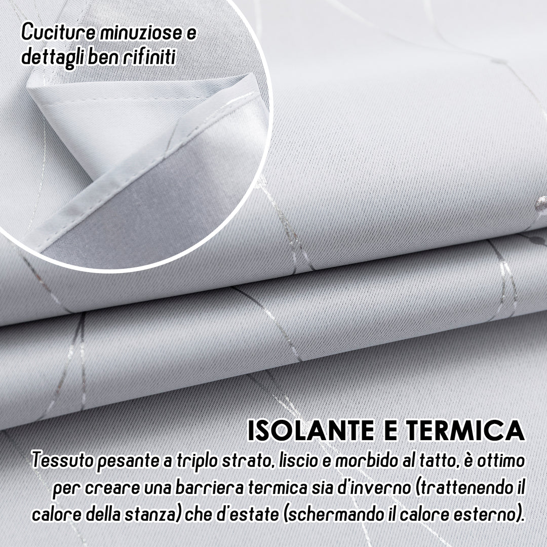 TENDA CAPRI SEMI OSCURANTE MOTIVO INTRECCIO 1 PANNELLO 140X150CM BIANCO