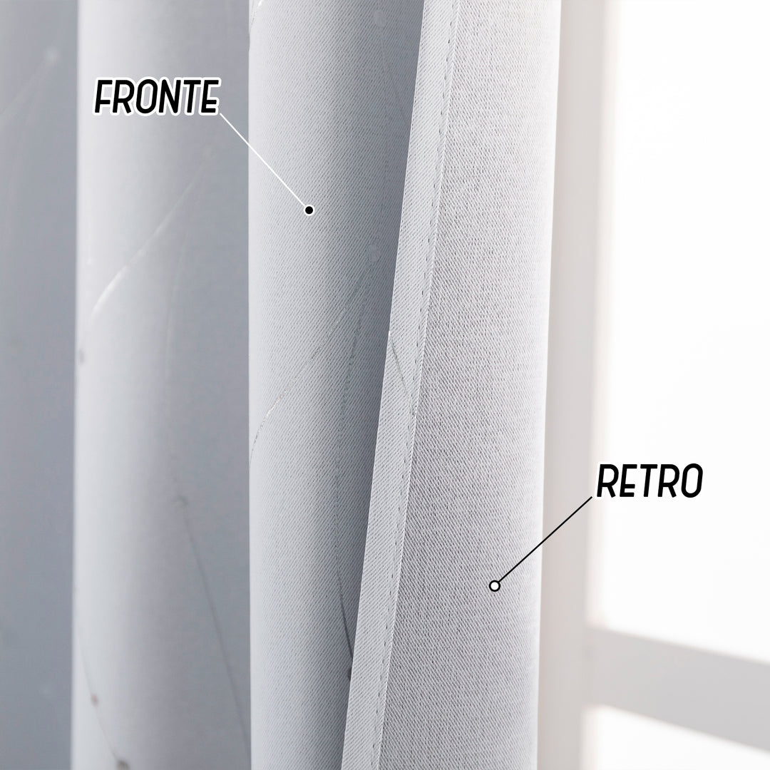 TENDA CAPRI SEMI OSCURANTE MOTIVO INTRECCIO 1 PANNELLO 140X150CM BIANCO