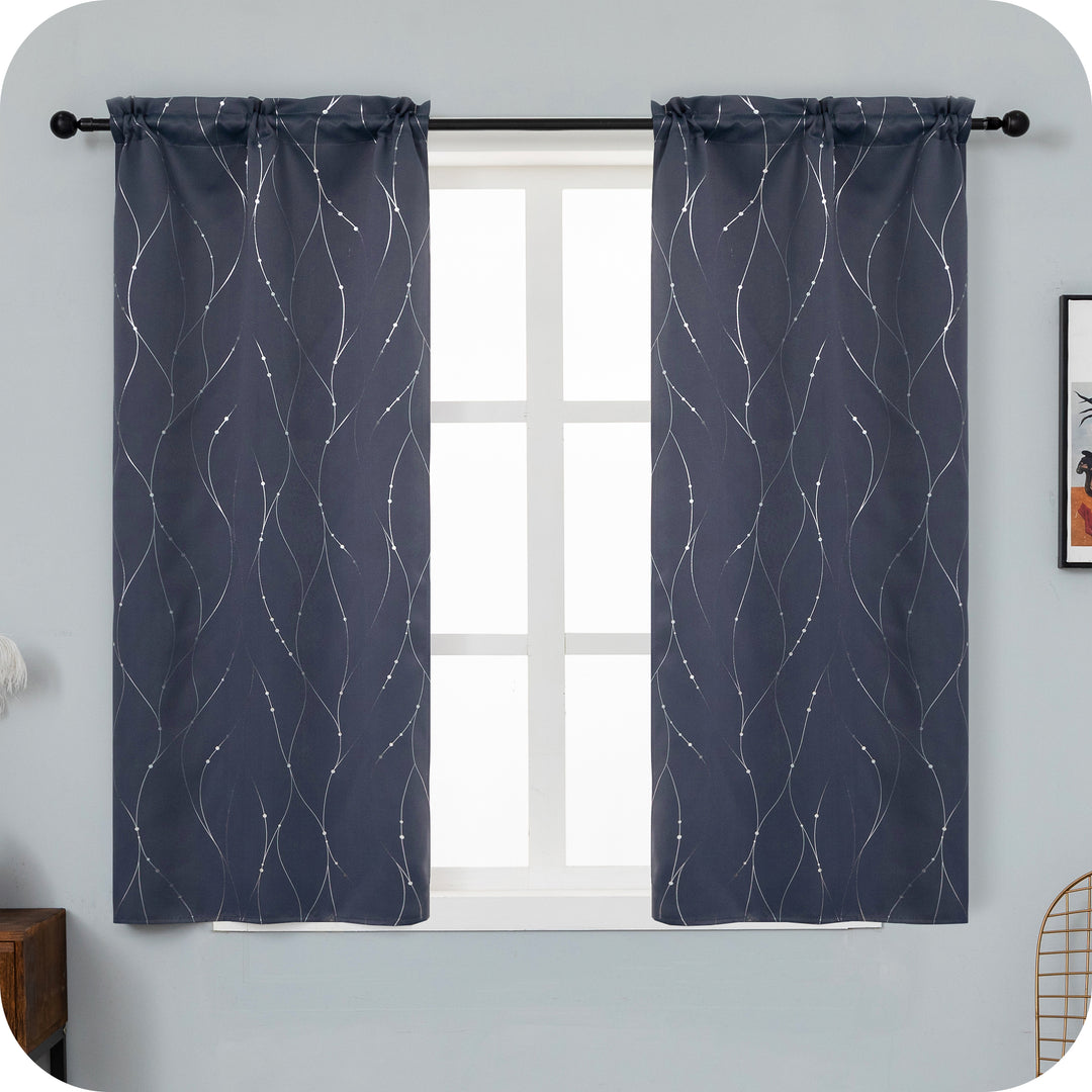 COPPIA TENDE CAPRI OSCURANTI MOTIVO INTRECCIO 2X70X150CM GRIGIO