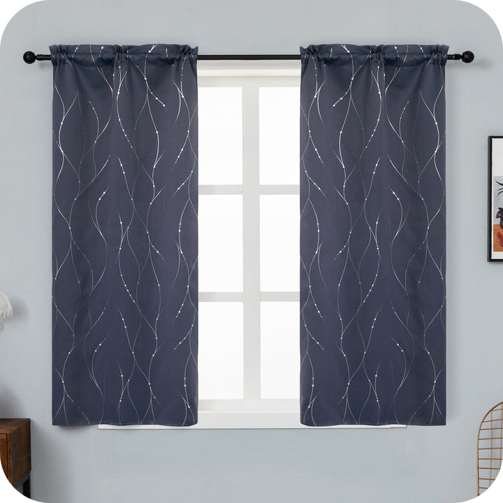 COPPIA TENDE CAPRI OSCURANTI MOTIVO INTRECCIO 2X70X150CM GRIGIO