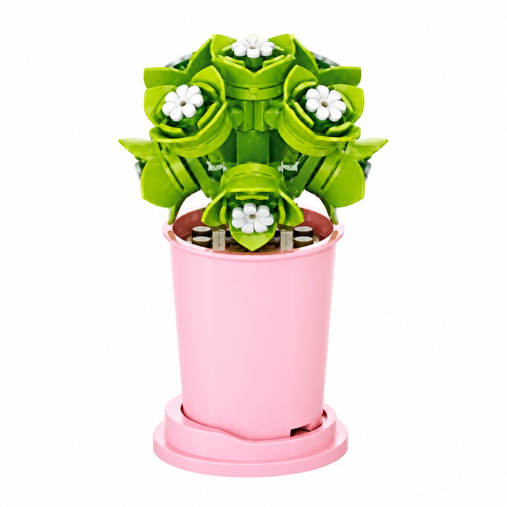 CUBIX COSTRUZIONI VASO ZODIACO CON FIORE