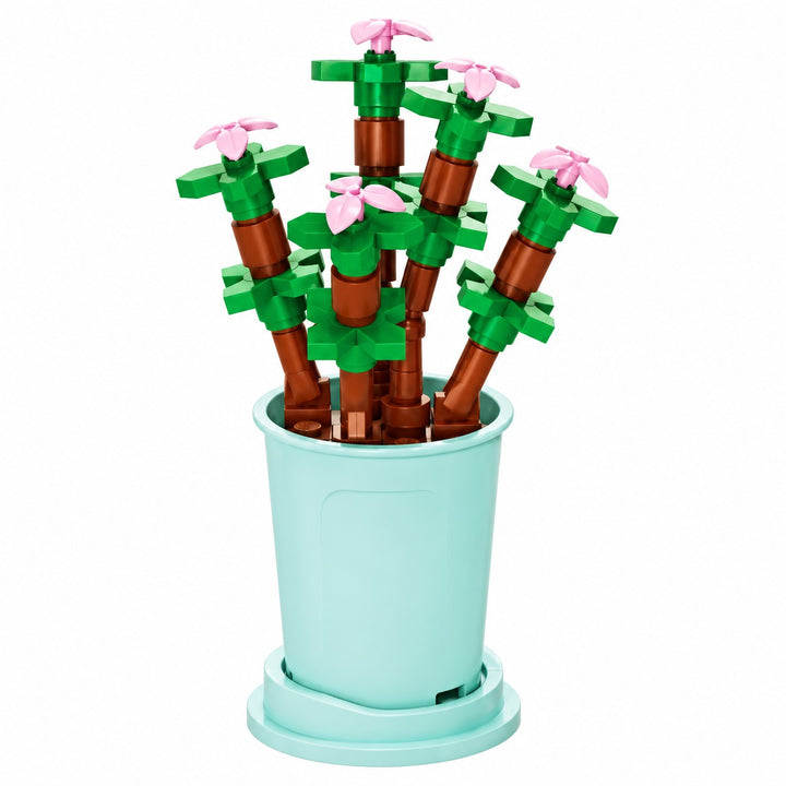 CUBIX COSTRUZIONI VASO ZODIACO CON FIORE