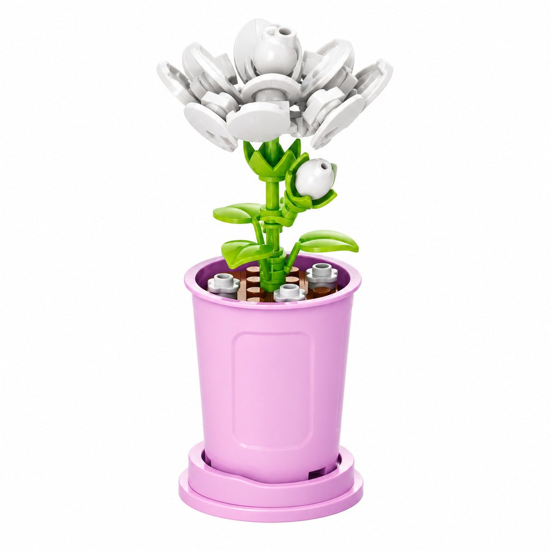 CUBIX COSTRUZIONI VASO ZODIACO CON FIORE