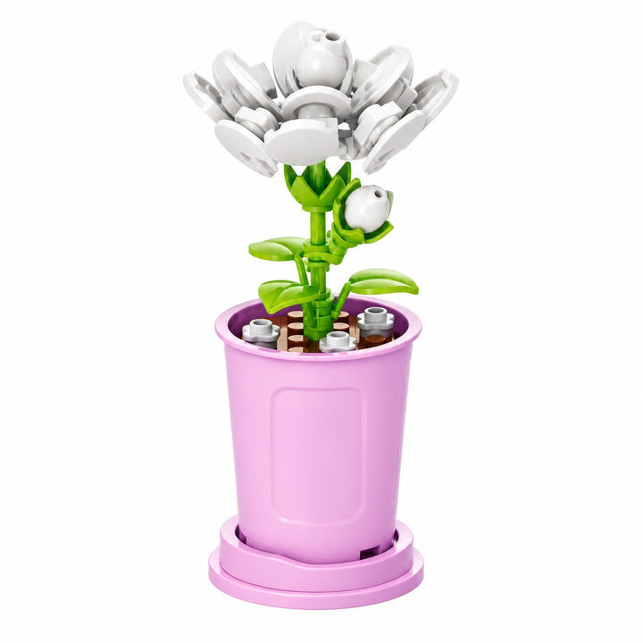 CUBIX COSTRUZIONI VASO ZODIACO CON FIORE