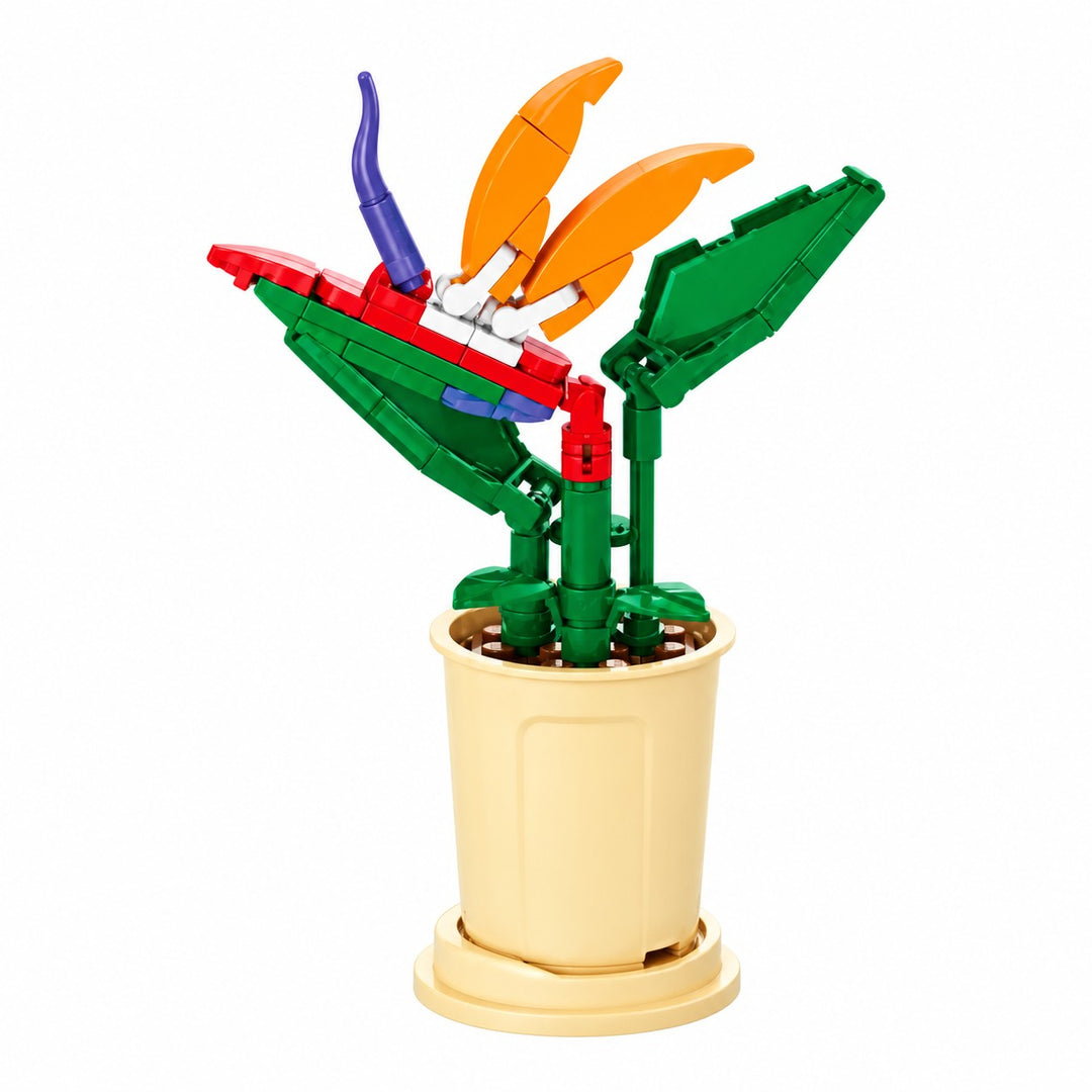 CUBIX COSTRUZIONI VASO ZODIACO CON FIORE