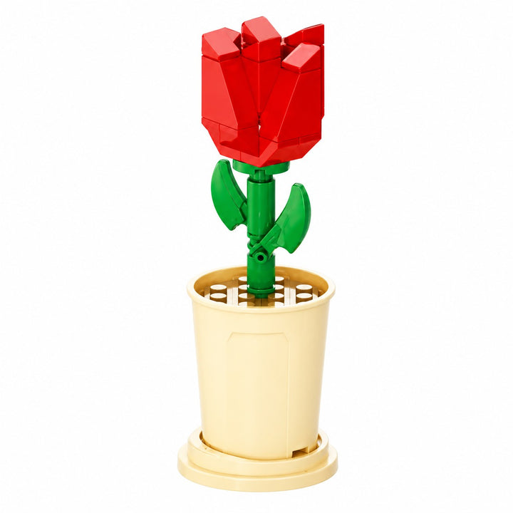 CUBIX COSTRUZIONI VASO ZODIACO CON FIORE