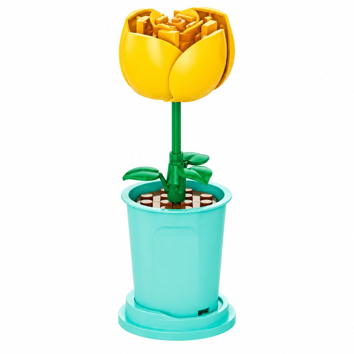 CUBIX COSTRUZIONI VASO ZODIACO CON FIORE