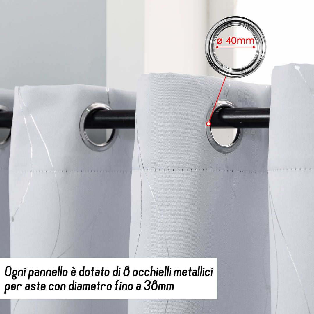 TENDA CAPRI SEMI OSCURANTE MOTIVO INTRECCIO 1 PANNELLO 140X150CM BIANCO