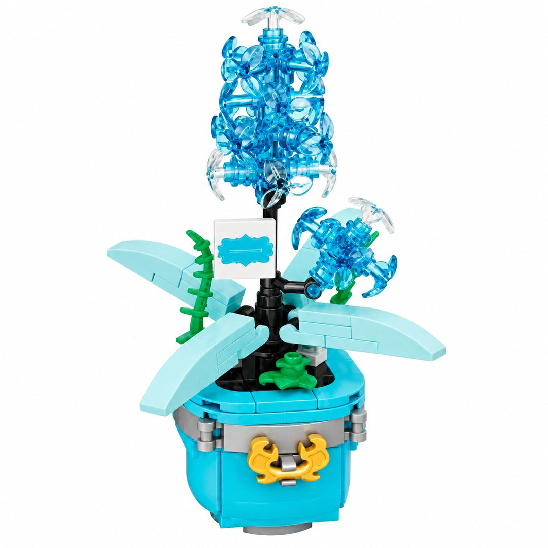 CUBIX COSTRUZIONI FIORI TRASPARENTI CON VASO