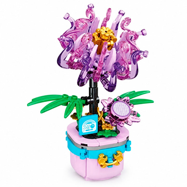 CUBIX COSTRUZIONI FIORI TRASPARENTI CON VASO