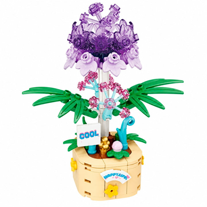 CUBIX COSTRUZIONI FIORI TRASPARENTI CON VASO