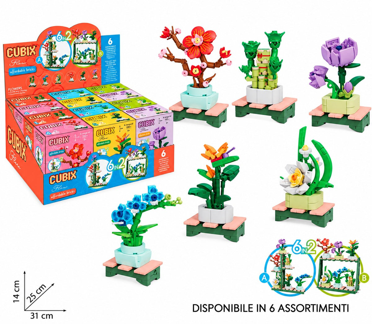 CUBIX COSTRUZIONI PIANTA CON VASO 6 IN 2