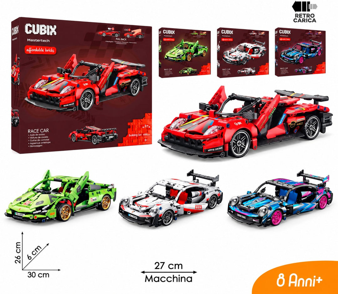 CUBIX COSTRUZIONI AUTO RACER RETROCARICA 1:18