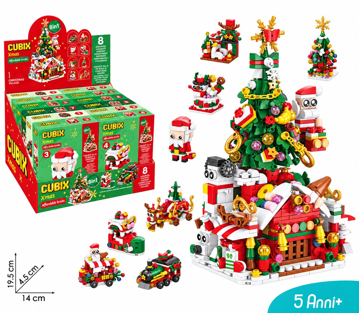 CUBIX COSTRUZIONI VILLAGGIO DI NATALE 8 IN 1