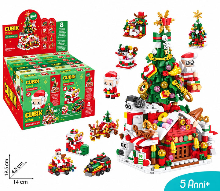 CUBIX COSTRUZIONI VILLAGGIO DI NATALE 8 IN 1