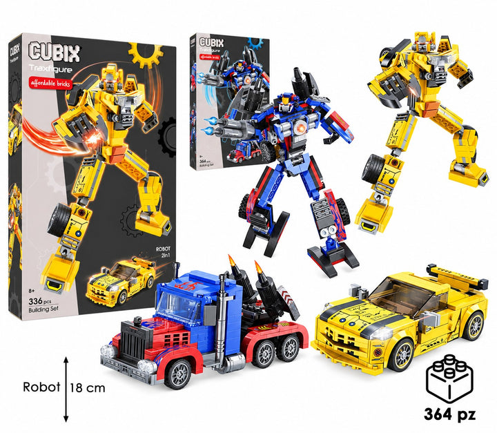 CUBIX COSTRUZIONI ROBOT TRAXFIGURE 2 IN 1