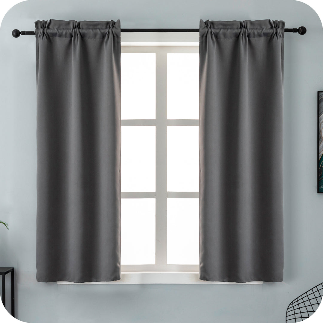 COPPIA TENDE FIJI OSCURANTI TINTA UNITA 2X70X150CM GRIGIO