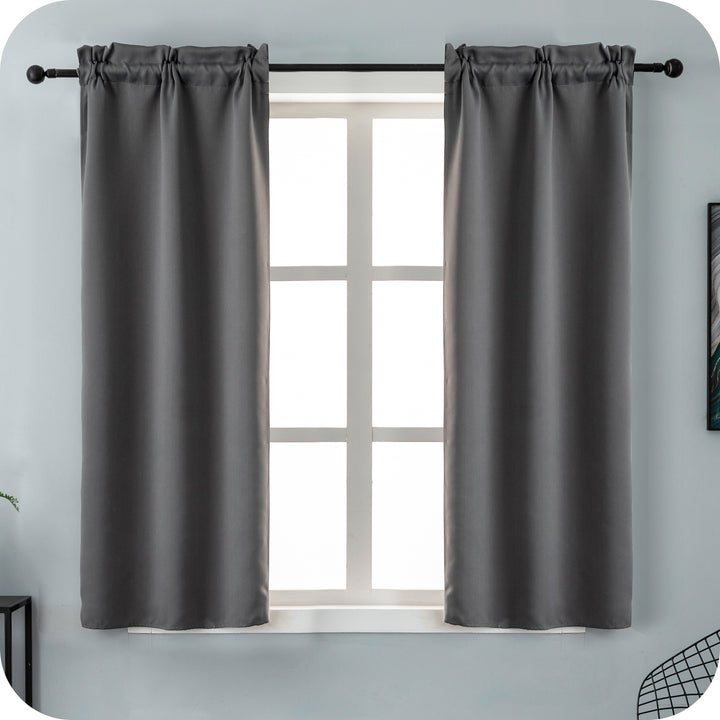 COPPIA TENDE FIJI OSCURANTI TINTA UNITA 2X70X150CM GRIGIO