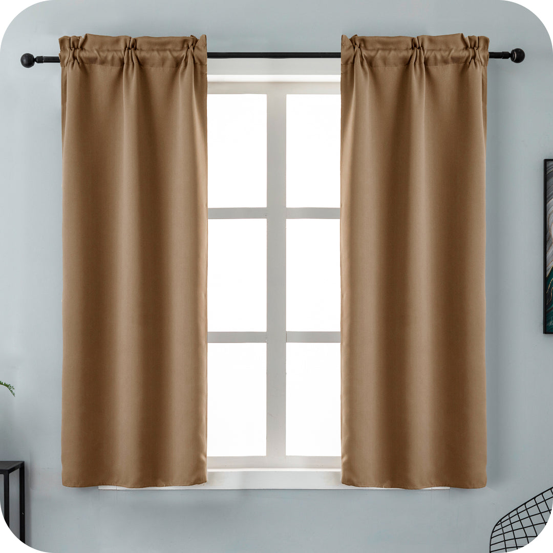 COPPIA TENDE FIJI OSCURANTI TINTA UNITA 2X70X150CM MARRONE