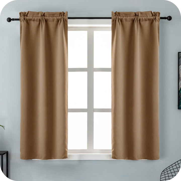 COPPIA TENDE FIJI OSCURANTI TINTA UNITA 2X70X150CM MARRONE