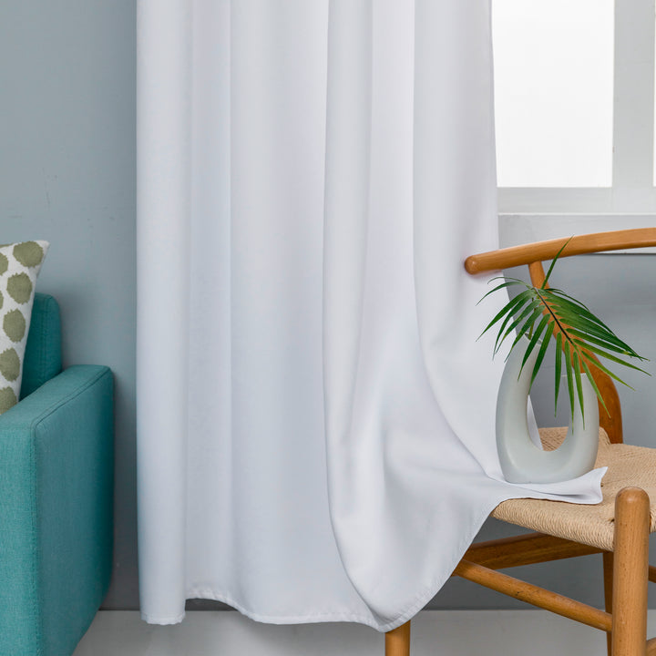 COPPIA TENDE FIJI SEMI OSCURANTI TINTA UNITA 2X55X240CM BIANCO