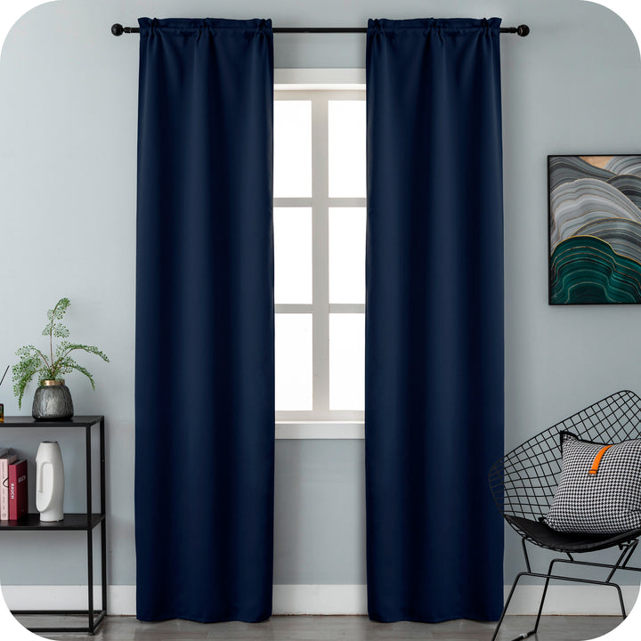 COPPIA TENDE FIJI OSCURANTI TINTA UNITA 2X70X240CM BLU