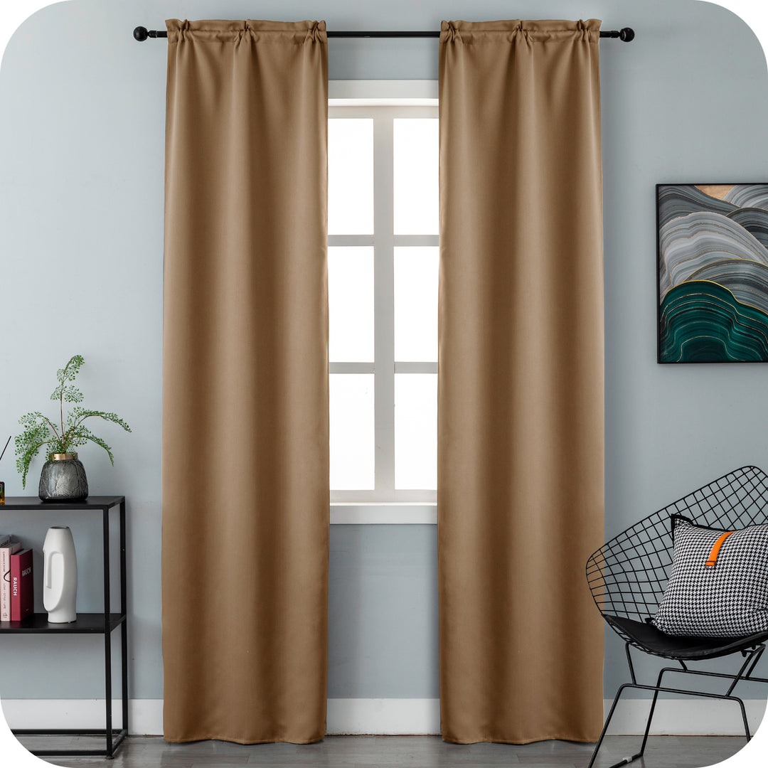 COPPIA TENDE FIJI OSCURANTI TINTA UNITA 2X70X240CM MARRONE