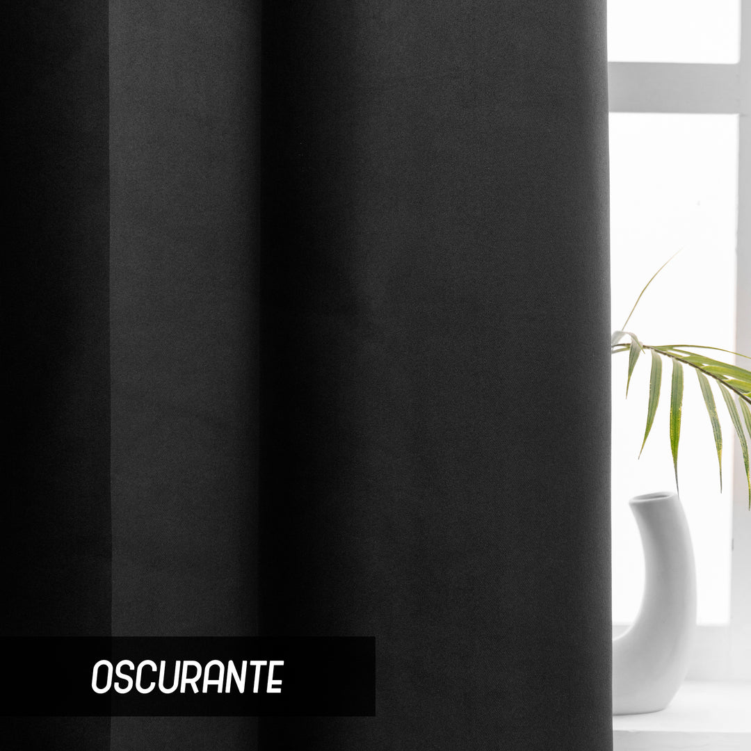 TENDA FIJI OSCURANTE TINTA UNITA 1 PANNELLO 140X150CM NERO