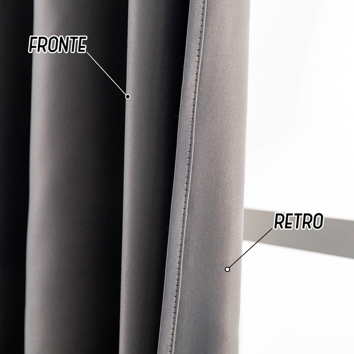 TENDA FIJI OSCURANTE TINTA UNITA 1 PANNELLO 140X240CM GRIGIO