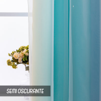 TENDA EVIA SEMI OSCURANTE ARCOBALENO FREDDO CON FORI A STELLE 1 PANNELLO 140X240CM