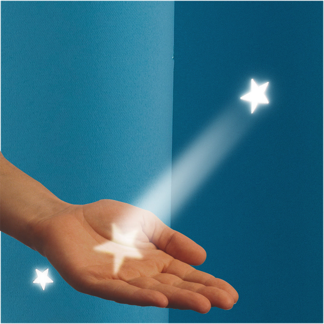 COPPIA TENDE EVIA SEMI OSCURANTE CELESTE CON FORI A STELLE 2 PANNELLI 140X240CM