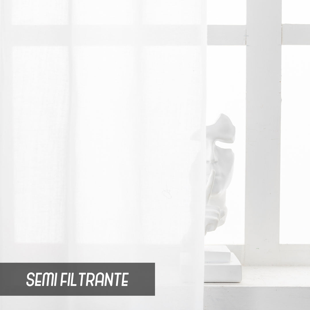 TENDA SEMI FILTRANTE CON FIORE DI LOTO 1 PANNELLO 140X275CM GRIGIO
