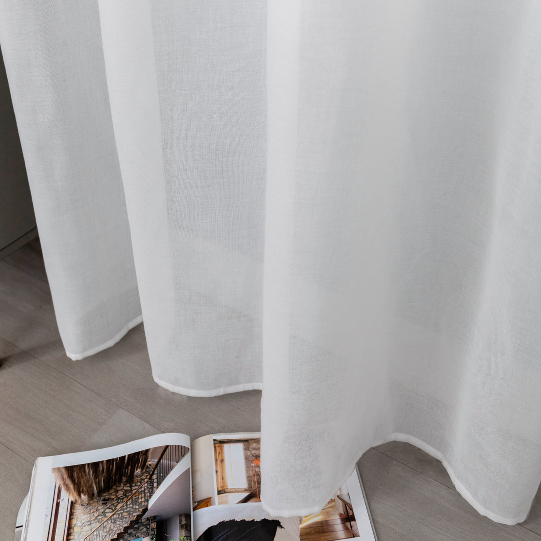 TENDA SEMI FILTRANTE CON FIORE DI LOTO 1 PANNELLO 140X275CM GRIGIO