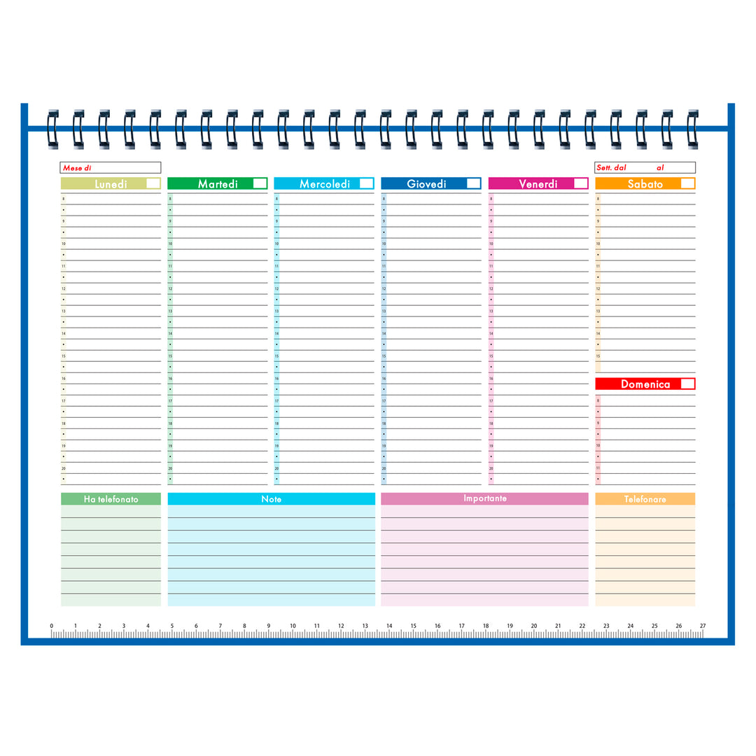 PLANNER SETTIMANALE SENZA DATE