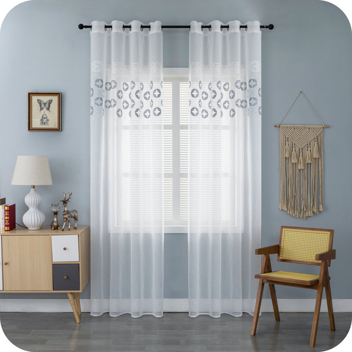TENDA FILTRANTE MOTIVO CONIO 1 PANNELLO 140X285CM GRIGIO