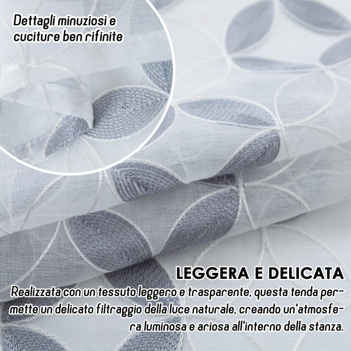 TENDA FILTRANTE MOTIVO CONIO 1 PANNELLO 140X285CM GRIGIO