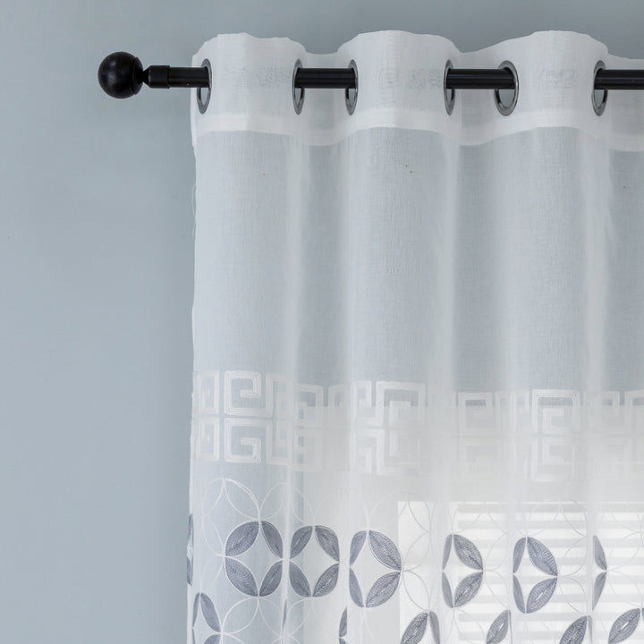 TENDA FILTRANTE MOTIVO CONIO 1 PANNELLO 140X285CM GRIGIO