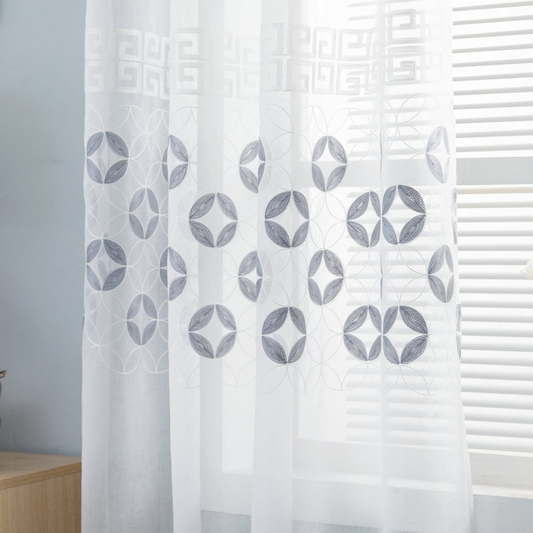 TENDA FILTRANTE MOTIVO CONIO 1 PANNELLO 140X285CM GRIGIO