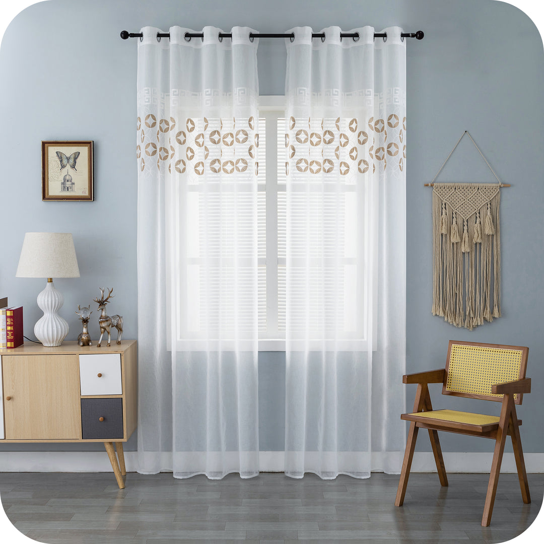 TENDA FILTRANTE MOTIVO CONIO 1 PANNELLO 140X280CM BEIGE