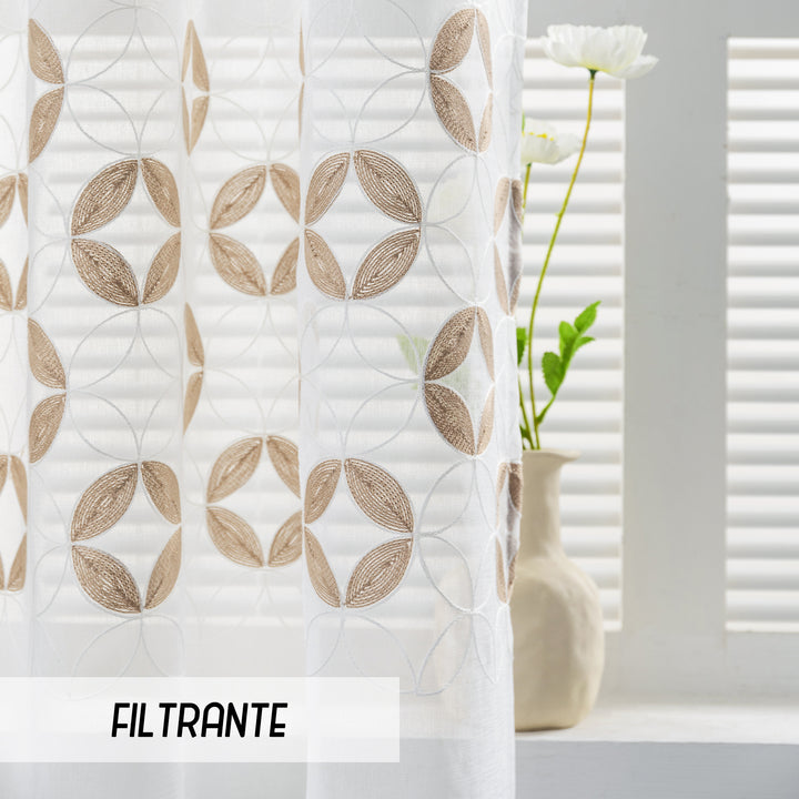 TENDA FILTRANTE MOTIVO CONIO 1 PANNELLO 140X280CM BEIGE
