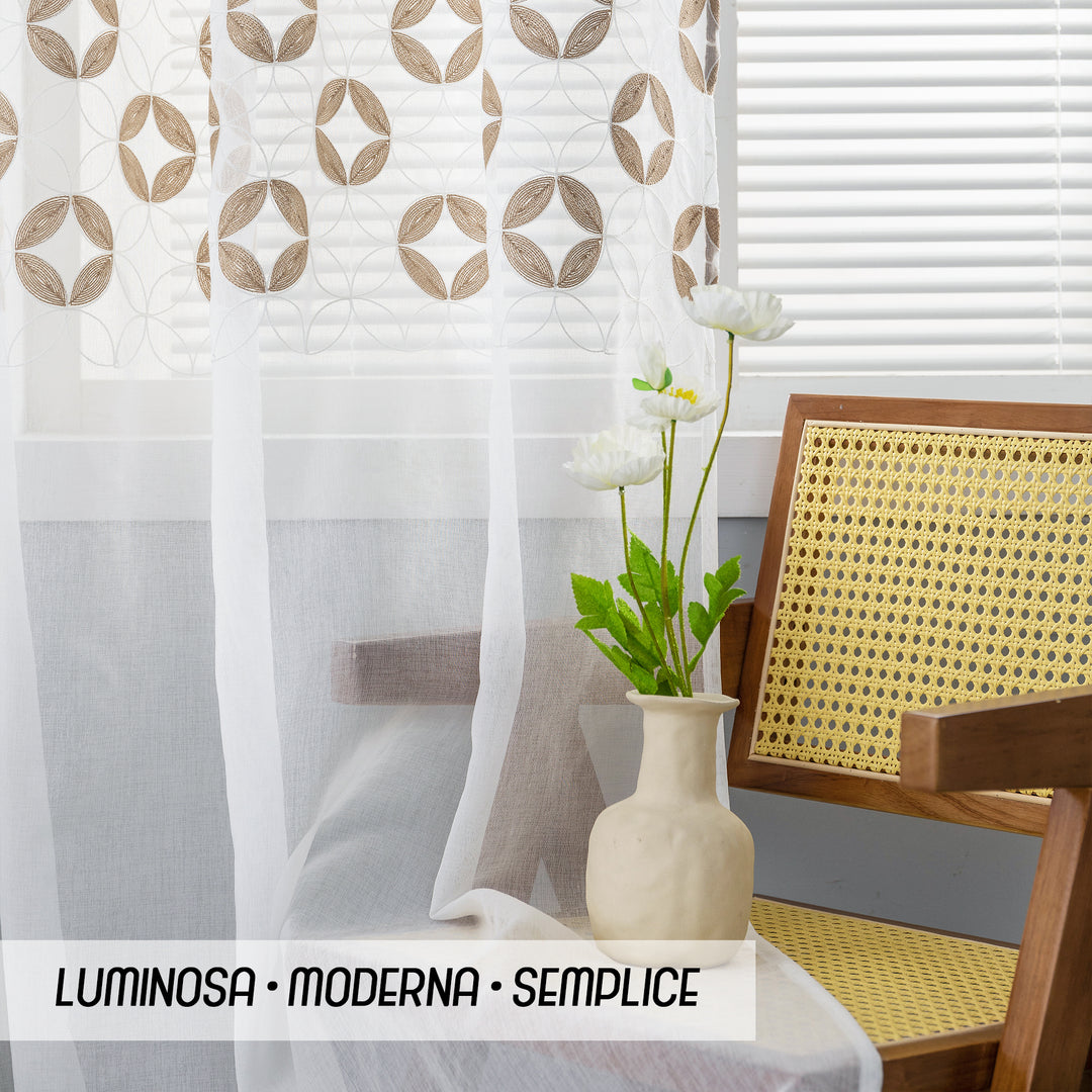 TENDA FILTRANTE MOTIVO CONIO 1 PANNELLO 140X280CM BEIGE
